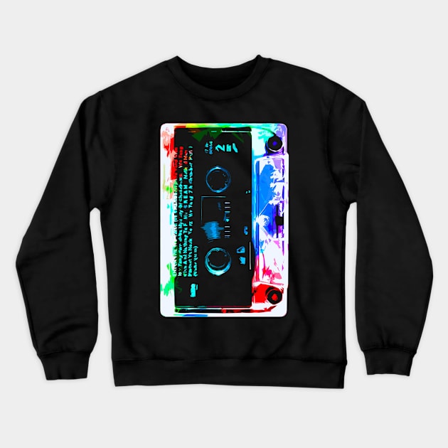 Old School Big Cassette Crewneck Sweatshirt by robotface